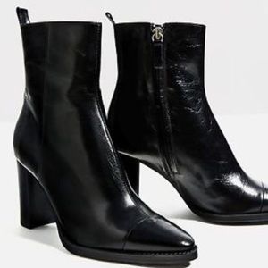 ZARA, Black Ankle Booties